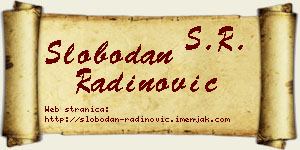 Slobodan Radinović vizit kartica